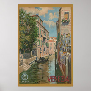  Venetië Poster Canal Gondola