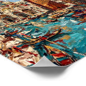 Venetië Poster Luxe Abstracte Olie Schilderij (Hoek)