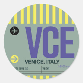 Venetië - Reis Tag Ronde Sticker