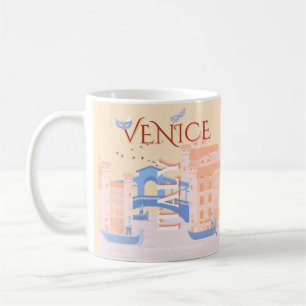 Venetië Reiskunst, Italië, Reiskunst, Retro Koffiemok