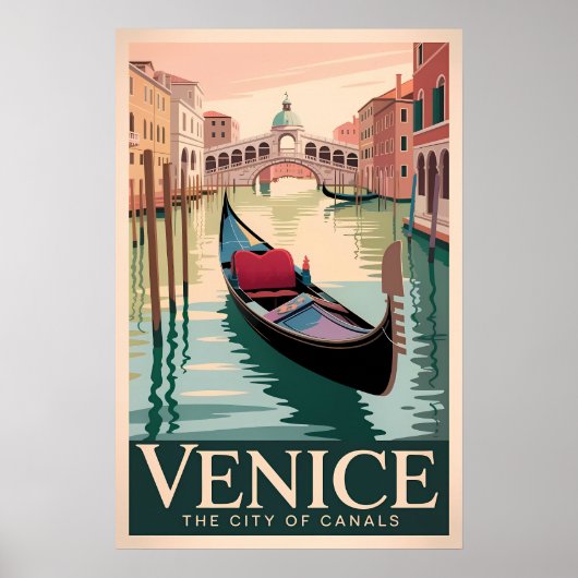  Venetië Reizen - Gondelbaan op het Canal Grande Poster (Voorkant)