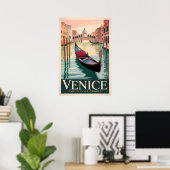  Venetië Reizen - Gondelbaan op het Canal Grande Poster (Thuiskantoor)