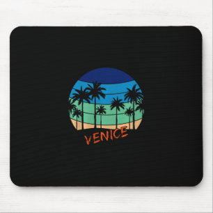 Venetië Retro Vintage Zonsondergang Strand Design  Muismat