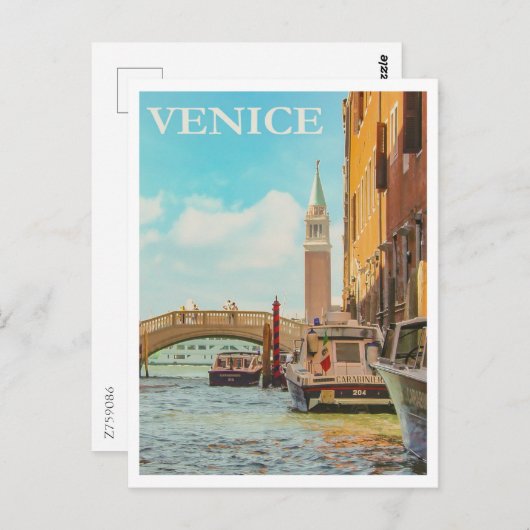 Venetië, Retroreizen Briefkaart (Voorkant / Achterkant)