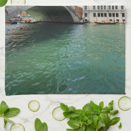 Venetië Rialto Bridge uitzicht theedoek (Gevouwen)