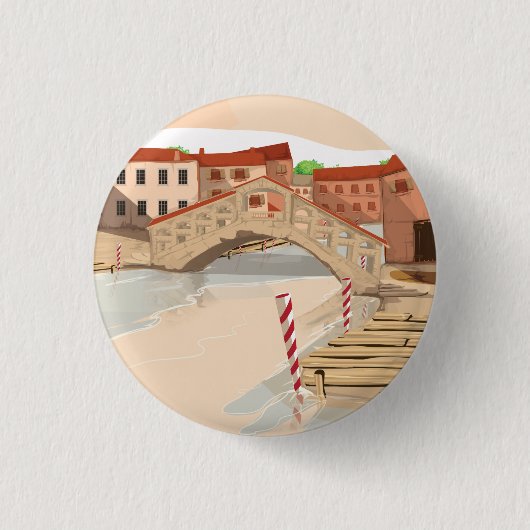 Venetië Ronde Button 3,2 Cm (Voorkant)