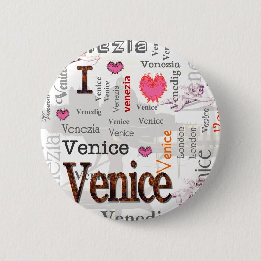 Venetië Ronde Button 5,7 Cm (Voorkant)