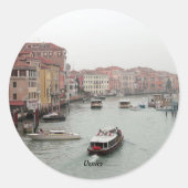 Venetië: Schilderachtig Venetië Ronde Sticker (Voorkant)