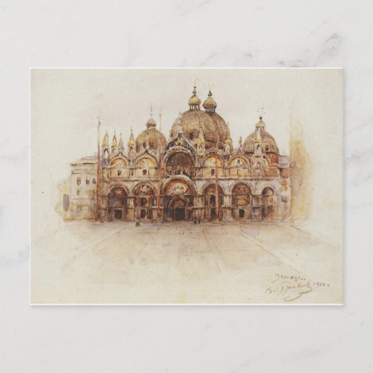 Venetië. Sint Mark's Basilica. door Vasily Surikov Briefkaart (Voorkant)