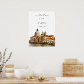 Venetië Skyline Trouw Welkom Bord Poster (Keuken)
