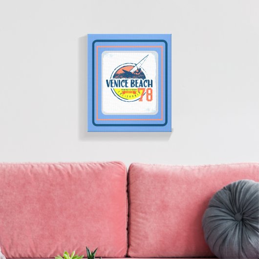 Venetië Strand 1978 Surf Art Poster Canvas Afdruk (Insitu (Woonkamer))