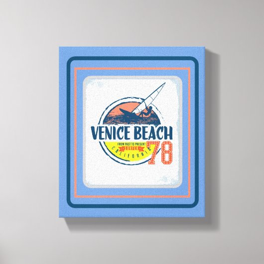 Venetië Strand 1978 Surf Art Poster Canvas Afdruk (Voorkant)