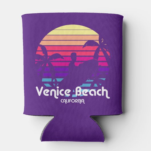  Venetië Strand Californië Zonsondergang Blikjeskoeler (Achterkant)