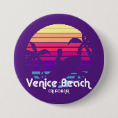  Venetië Strand Californië Zonsondergang Ronde Button 7,6 Cm (Voorkant)