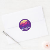  Venetië Strand Californië Zonsondergang Ronde Sticker (Envelop)