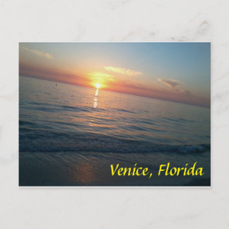 Venetië, strand van Florida op zonsondergang Briefkaart