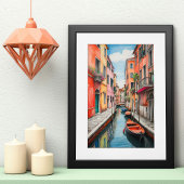 Venetië Street Illustratie Poster