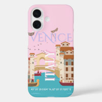 Venetië Travel Art, Italië, Retro Travel Art