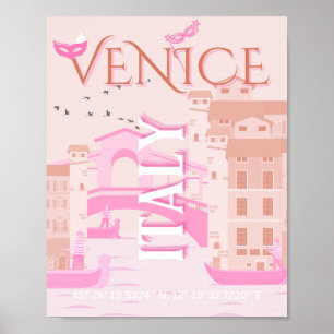 Venetië Travel Art, Italië, Travel Art, Pastel Poster