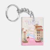 Venetië Travel Art, Italië, Travel Art Sleutelhanger (Voorkant Links)