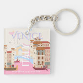 Venetië Travel Art, Italië, Travel Art Sleutelhanger (Achterkant)