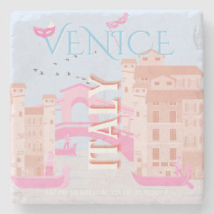 Venetië Travel Art, Italië, Travel Art Stenen Onderzetter