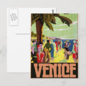 Venetië Travel Kunstwerk Briefkaart (Voorkant / Achterkant)
