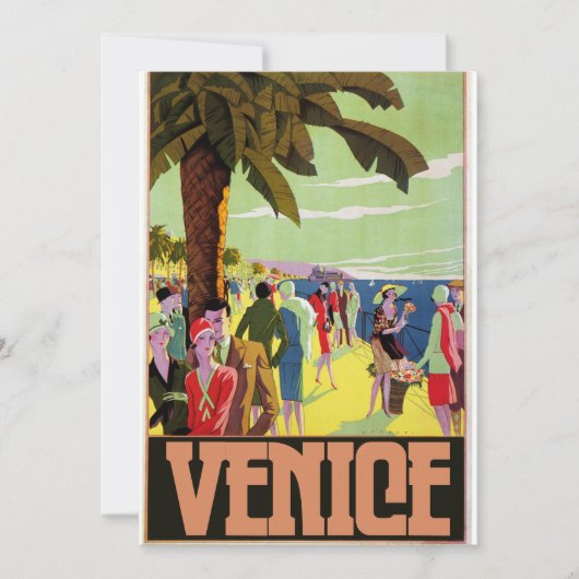 Venetië Travel Kunstwerk Kaart (Voorkant)