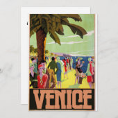 Venetië Travel Kunstwerk Kaart (Voorkant / Achterkant)