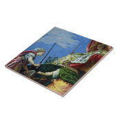 Venetië tussen gerechtigheid en vrede tegeltje (Zijkant)