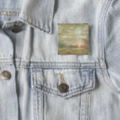 Venetië van de begraafplaats Hebreeuws Vierkante Button 5,1 Cm (In situ)