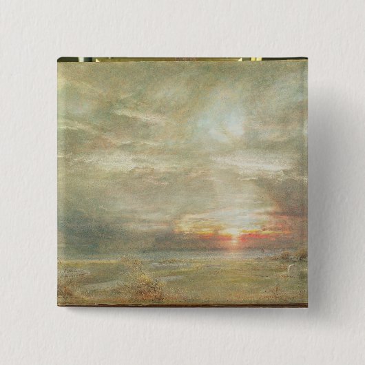 Venetië van de begraafplaats Hebreeuws Vierkante Button 5,1 Cm (Voorkant)