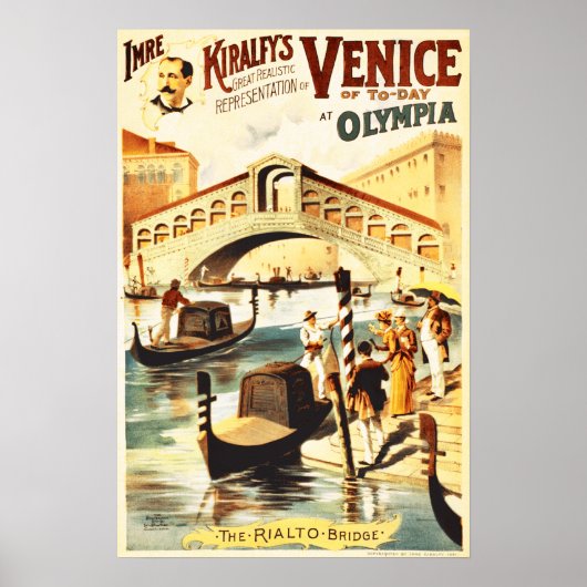 Venetië van de dag, Rialto-brug Poster (Voorkant)