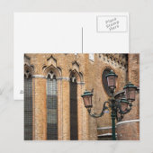 Venetië, Veneto, Italië - Een lamppost staat op zi Briefkaart (Voorkant / Achterkant)