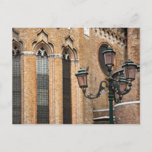 Venetië, Veneto, Italië - Een lantaarnpaal staat Briefkaart