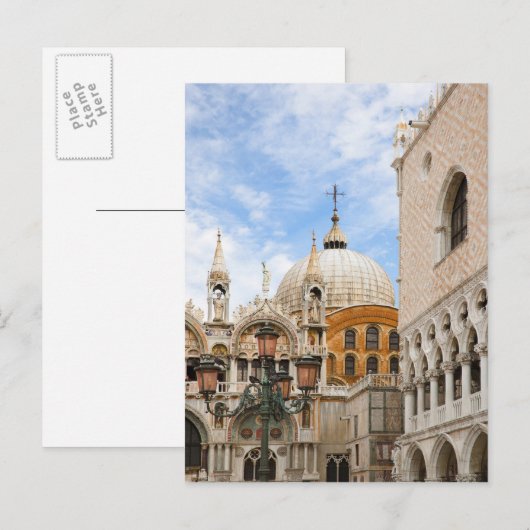 Venetië, Veneto, Italië - Vogels worden op een Briefkaart (Voorkant / Achterkant)