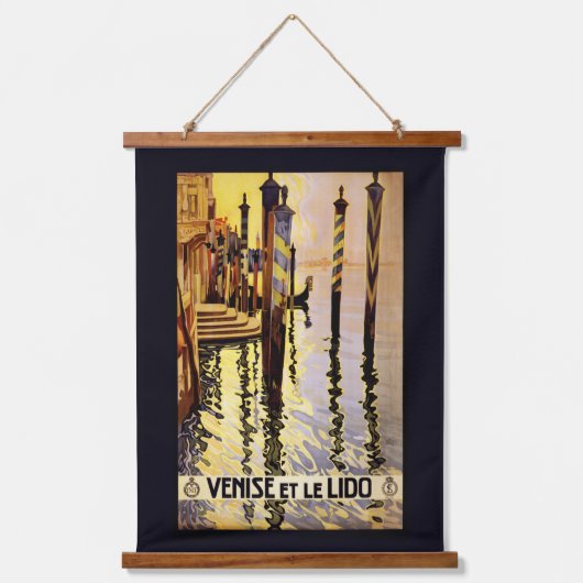 Venetië (Venise) Vintage Travel Hangend Wandkleed (Voorkant)