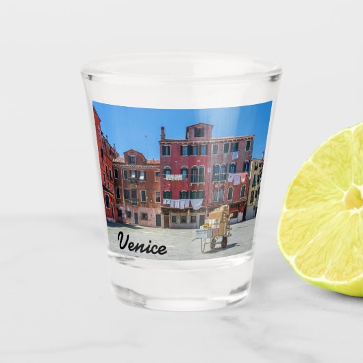 Venetië vierkant shot glas (Voorkant)