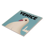 Venetië vintage stijl reisposter tegeltje (Zijkant)