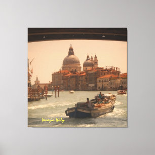 Venetië — Vintage van het Grote Kanaal van Italië Canvas Afdruk