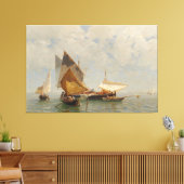 Venetië, vissersboot in de lagune (1889) canvas afdruk (Insitu (Woonkamer))