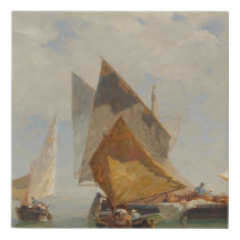 Venetië, vissersboot in de lagune (1889)