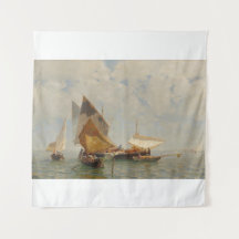 Venetië, vissersboot in de lagune (1889)