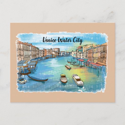 Venetië Waterstad Rome Briefkaart (Voorkant)