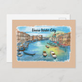Venetië Waterstad Romeinse Oorsprong Briefkaart (Voorkant / Achterkant)