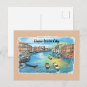 Venetië Waterstad van Rome Briefkaart (Voorkant / Achterkant)