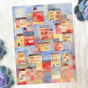 Venetië-Waterverf Briefkaart