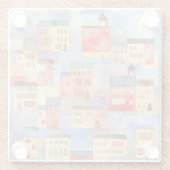 Venetië-Waterverf Glazen Onderzetter (Achterkant)