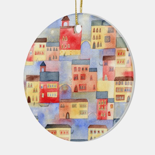 Venetië-Waterverf Keramisch Ornament (Links)