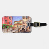 Venetië - Waterverf pen en was Bagagelabel (Voorkant horizontaal)